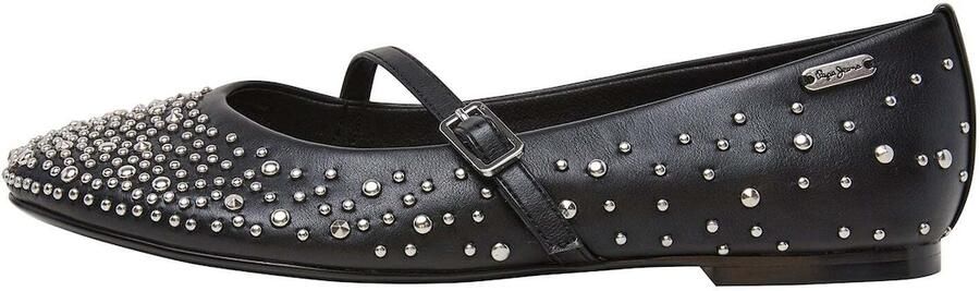 Pepe Jeans Ballerina met riempjes 'Diane' zwart