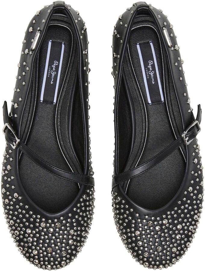 Pepe Jeans Ballerina met riempjes 'Diane' zwart - Foto 4