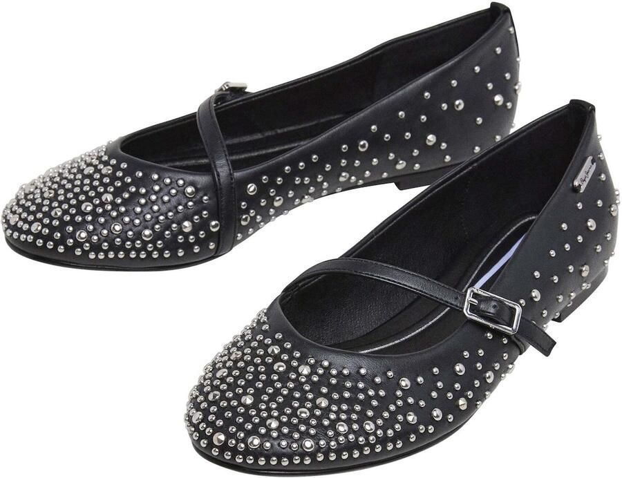 Pepe Jeans Ballerina met riempjes 'Diane' zwart - Foto 3