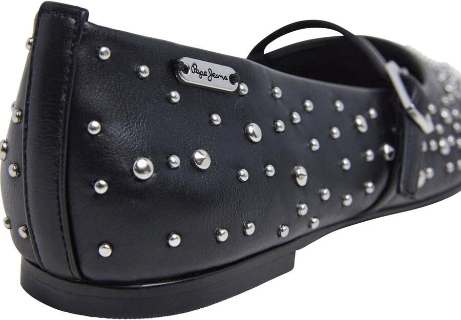 Pepe Jeans Ballerina met riempjes 'Diane' zwart - Foto 5