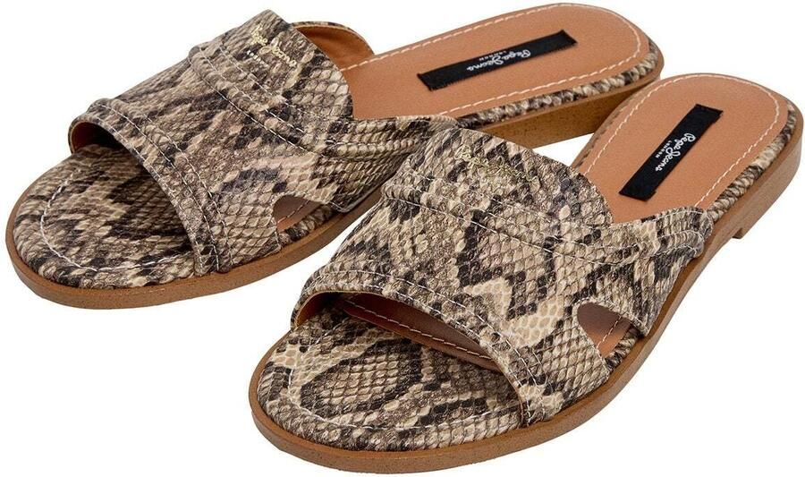 Pepe Jeans Muiltjes 'Dyana' beige donkerbeige mokka zwart - Foto 4