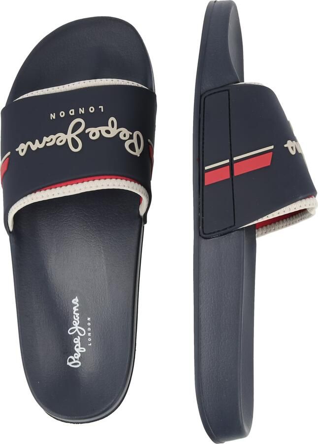 Pepe Jeans Muiltjes 'SLIDER' navy greige rood - Foto 3