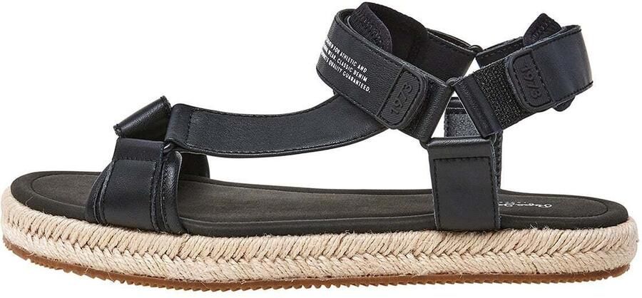 Pepe Jeans Sandalen 'SUNSET SAVAGE' zwart wit