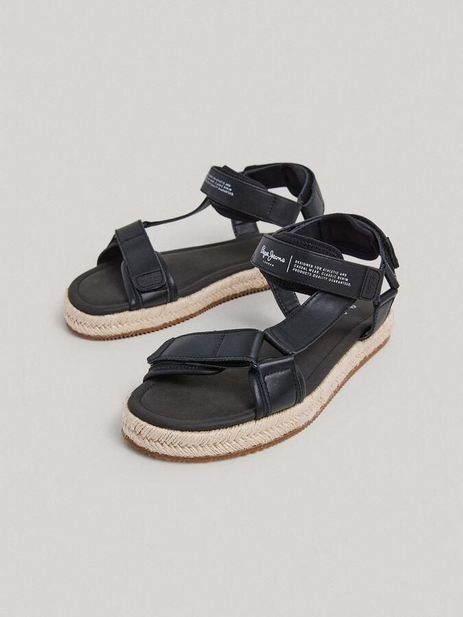 Pepe Jeans Sandalen 'SUNSET SAVAGE' zwart wit - Foto 2