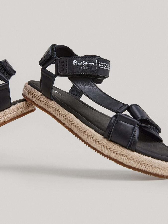 Pepe Jeans Sandalen 'SUNSET SAVAGE' zwart wit - Foto 5