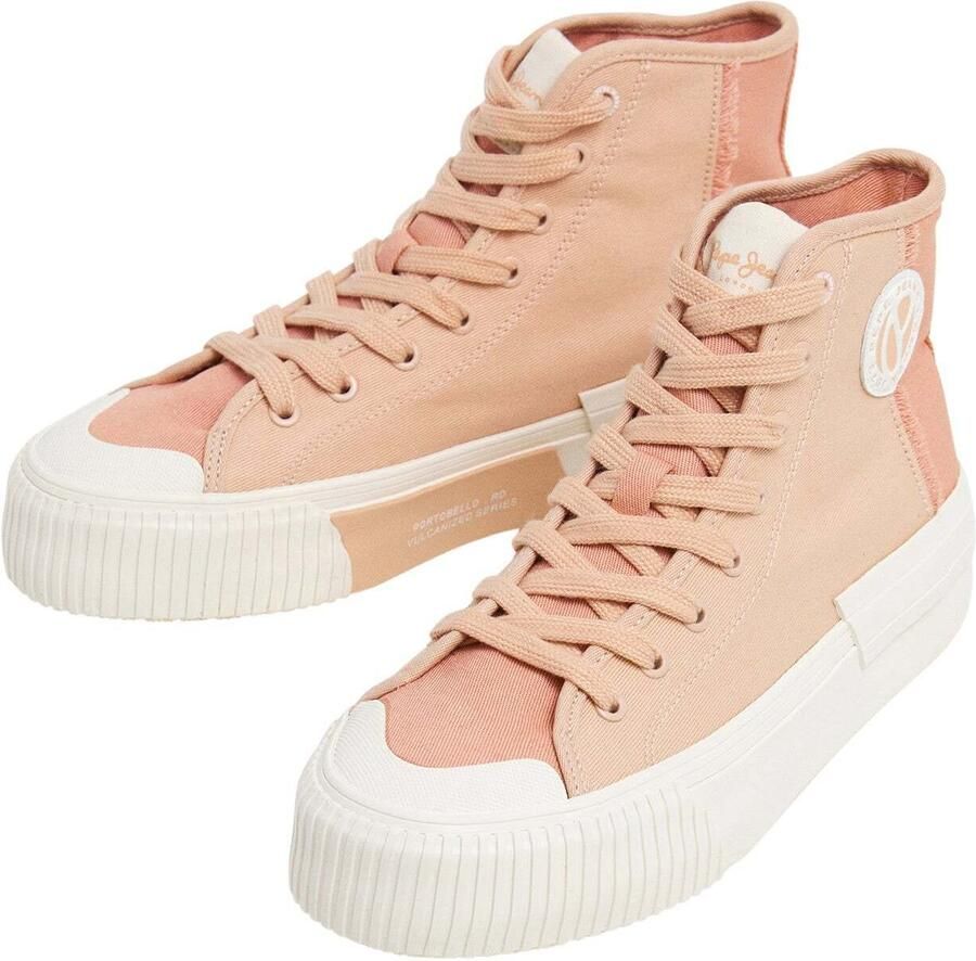 Pepe Jeans Sneakers hoog 'Samoi Fresh' abrikoos perzik - Foto 2