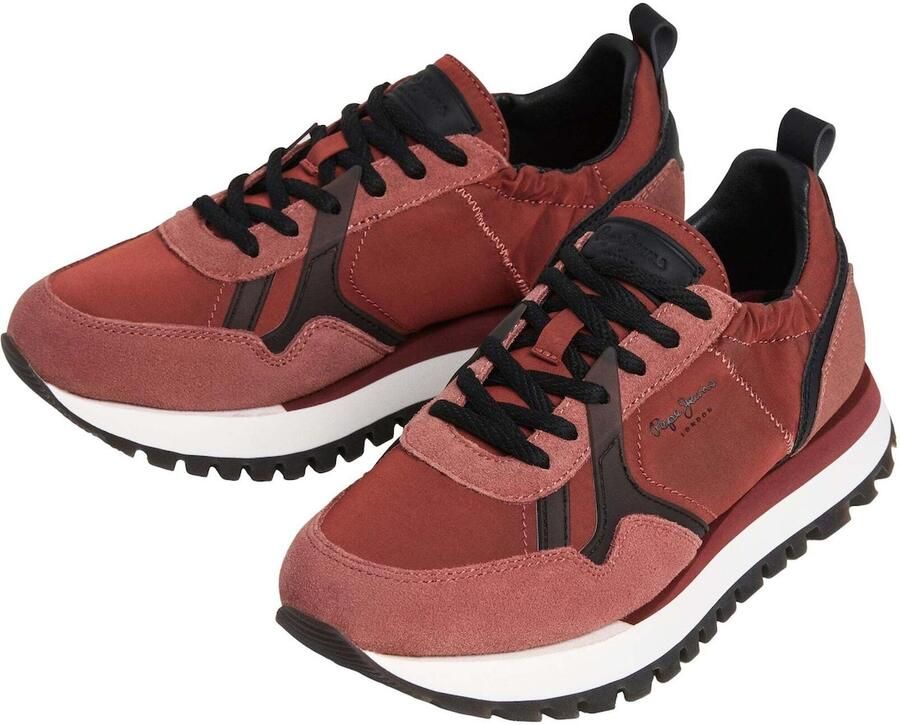 Pepe Jeans Sneakers laag 'Ari Wander' kersrood donkerrood zwart - Foto 4