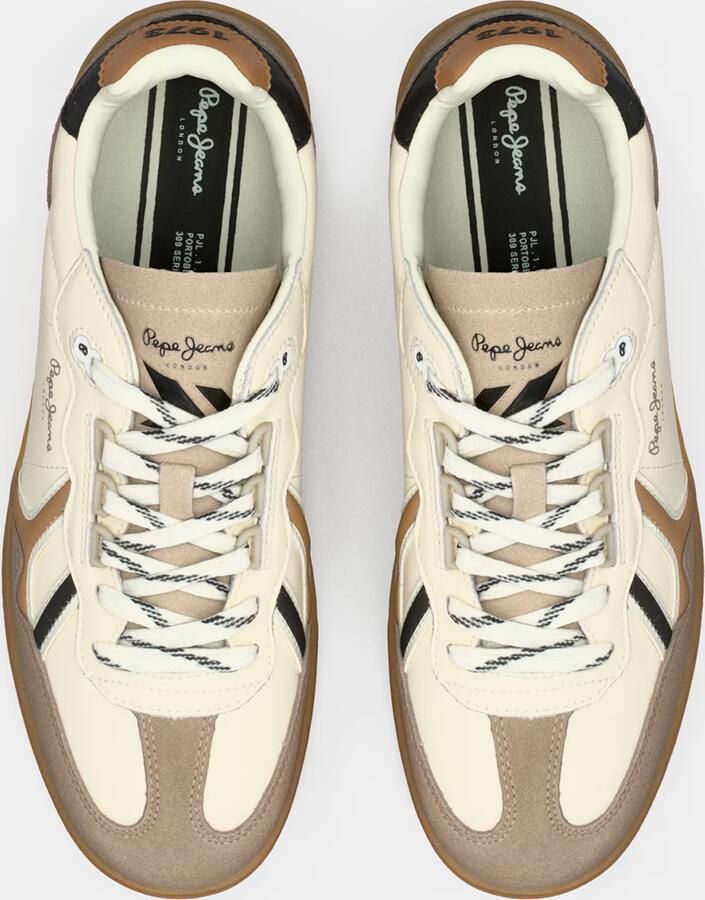 Pepe Jeans Sneakers laag 'BALL MOOD' beige donkerbeige bruin zwart - Foto 4