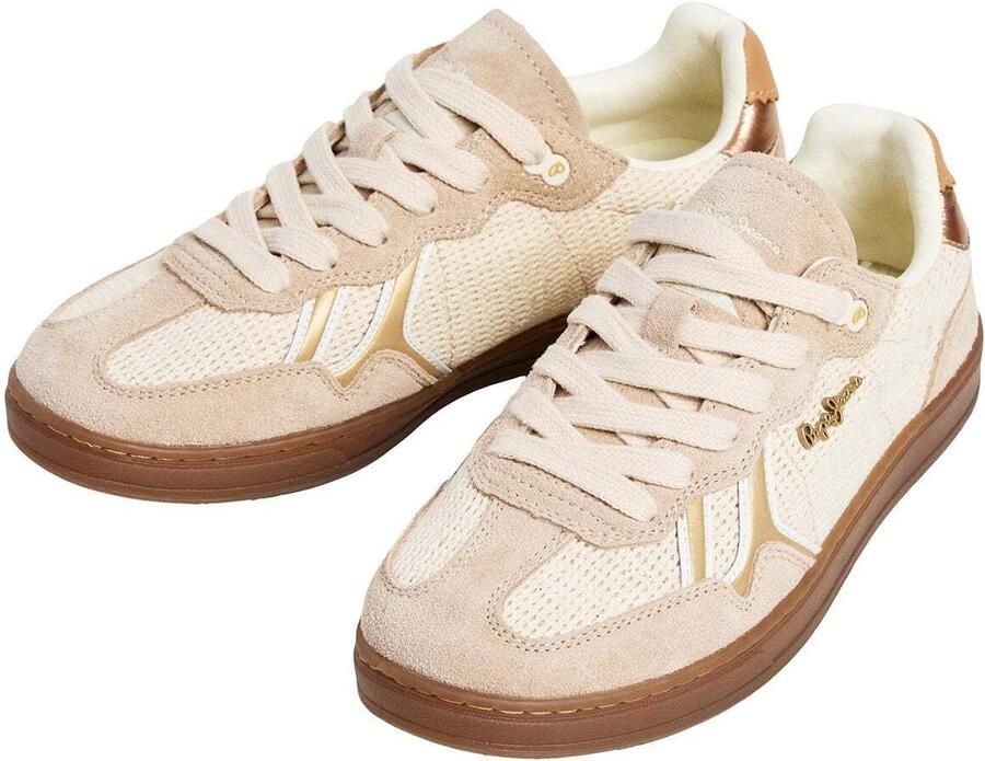 Pepe Jeans Sneakers laag 'Ball Natural' beige goud natuurwit - Foto 3