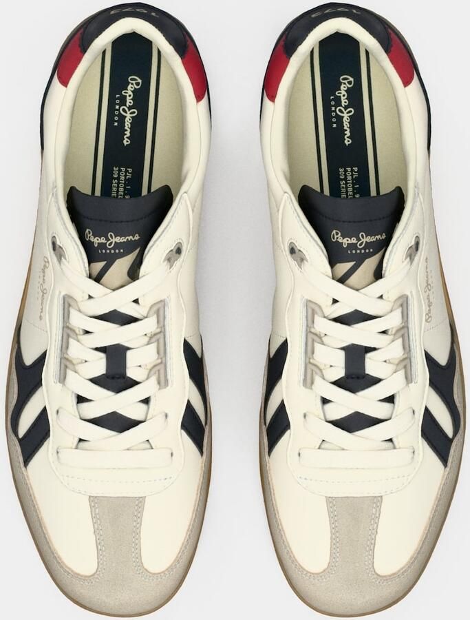 Pepe Jeans Sneakers laag 'Ball Origin' navy taupe rood wit - Foto 4