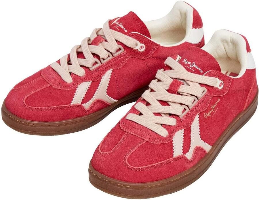 Pepe Jeans Sneakers laag 'BALL RETRO' rood wit - Foto 3