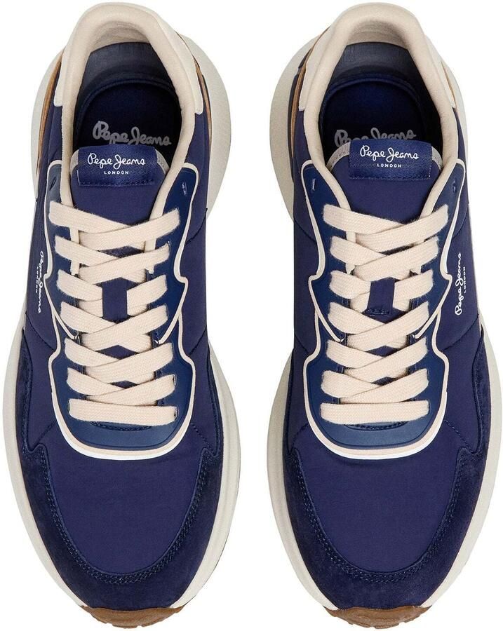 Pepe Jeans Sneakers laag ' Bampton Club' navy bruin wit - Foto 2