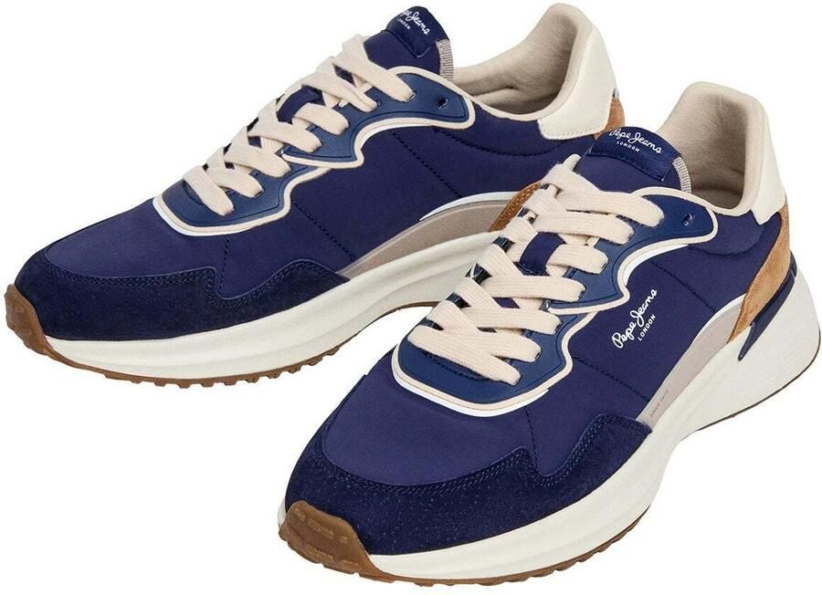 Pepe Jeans Sneakers laag ' Bampton Club' navy bruin wit - Foto 4