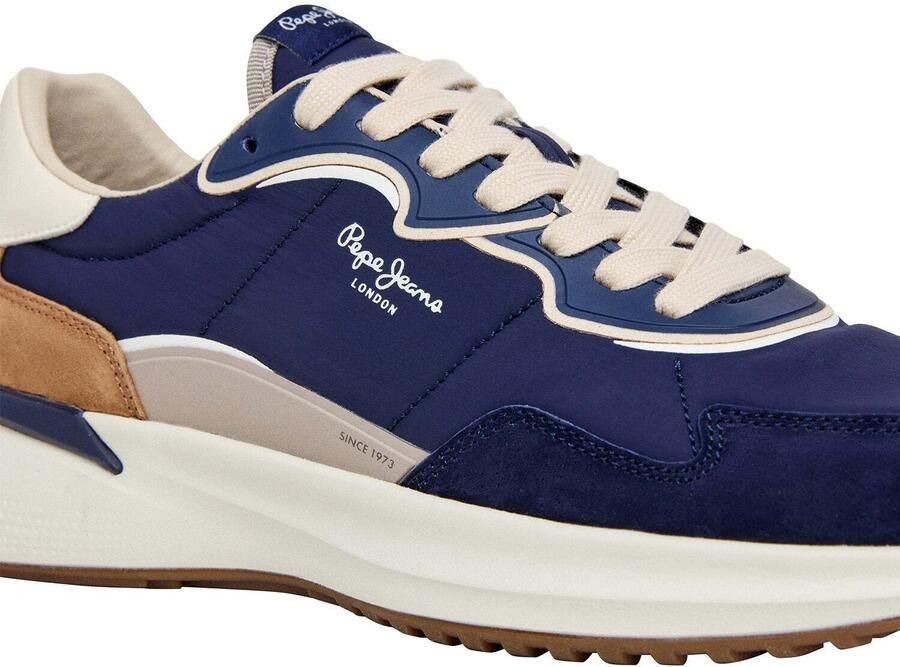 Pepe Jeans Sneakers laag ' Bampton Club' navy bruin wit - Foto 3