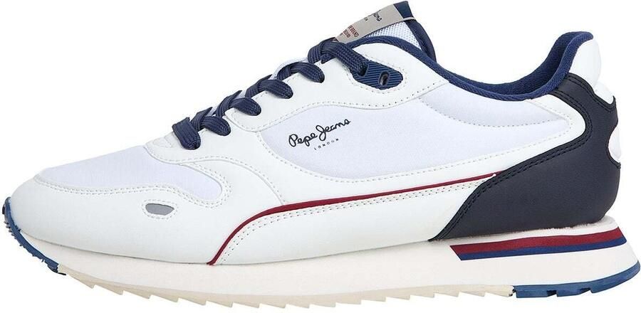 Pepe Jeans Sneakers laag 'Bexley South' donkerblauw karmijnrood wit - Foto 2
