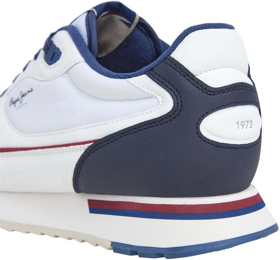 Pepe Jeans Sneakers laag 'Bexley South' donkerblauw karmijnrood wit - Foto 3