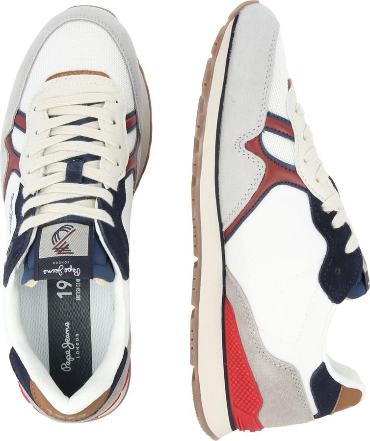 Pepe Jeans Sneakers laag 'BRIT ACTIVE' navy lichtgrijs bordeaux wit - Foto 3