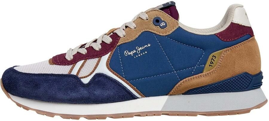 Pepe Jeans Sneakers laag 'Brit Back M' navy bruin framboos wit - Foto 5