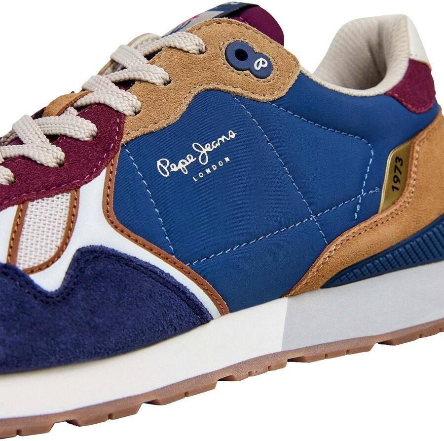 Pepe Jeans Sneakers laag 'Brit Back M' navy bruin framboos wit - Foto 6