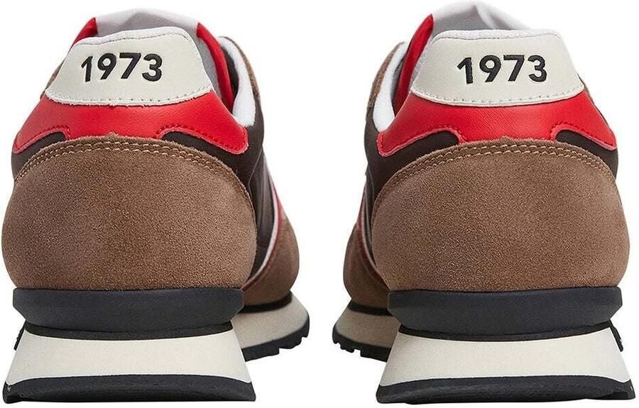Pepe Jeans Sneakers laag 'Brit' bruin chocoladebruin rood wit - Foto 4