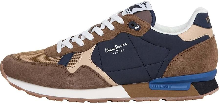 Pepe Jeans Sneakers laag 'Brit Colors' beige lichtbeige donkerblauw