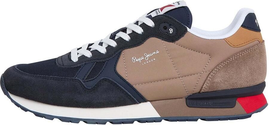 Pepe Jeans Sneakers laag 'Brit Colors' navy lichtbruin - Foto 4