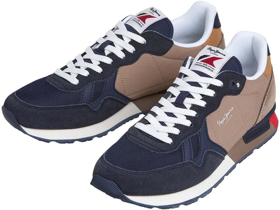 Pepe Jeans Sneakers laag 'Brit Colors' navy lichtbruin - Foto 2
