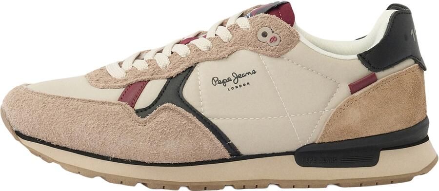 Pepe Jeans Sneakers laag 'BRIT FLYER' beige bordeaux zwart - Foto 6