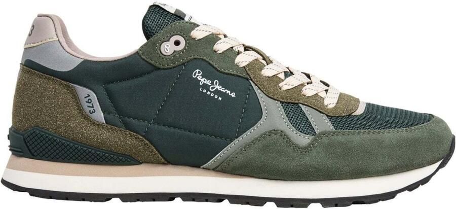 Pepe Jeans Sneakers laag 'Brit League' olijfgroen lichtgroen donkergroen