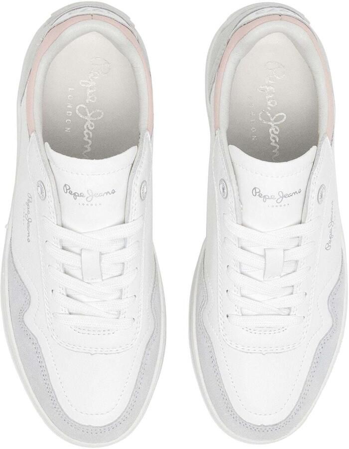 Pepe Jeans Sneakers laag 'Camden Collar' lichtgrijs poederroze wit - Foto 5