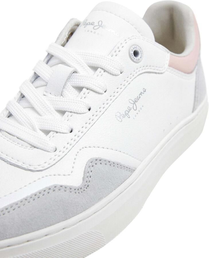 Pepe Jeans Sneakers laag 'Camden Collar' lichtgrijs poederroze wit - Foto 4