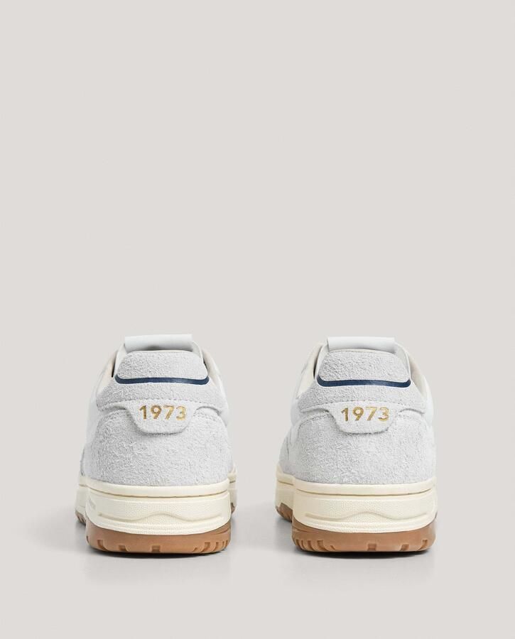 Pepe Jeans Sneakers laag 'Chester Medal' lichtbeige navy rood zwart wit - Foto 5
