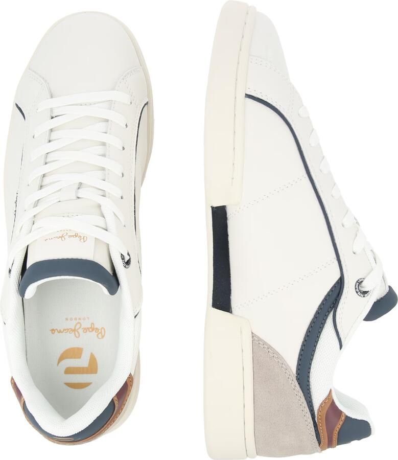 Pepe Jeans Sneakers laag 'CLAY CLASS' navy lichtgrijs bordeaux wit - Foto 3