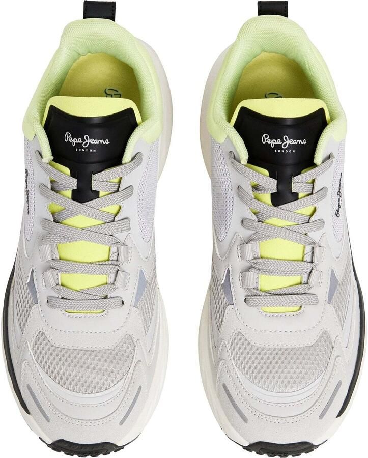 Pepe Jeans Sneakers laag 'CROMER STREET' lichtgrijs donkergroen wit - Foto 3