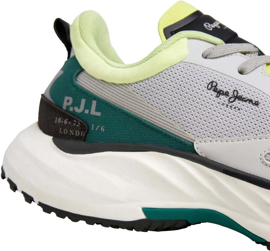 Pepe Jeans Sneakers laag 'CROMER STREET' lichtgrijs donkergroen wit - Foto 2