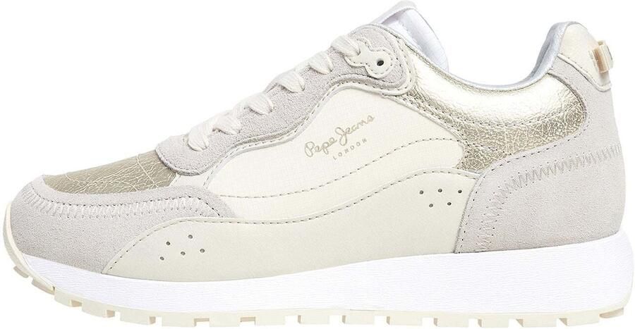 Pepe Jeans Sneakers laag 'DEAN METAL' taupe ecru goud