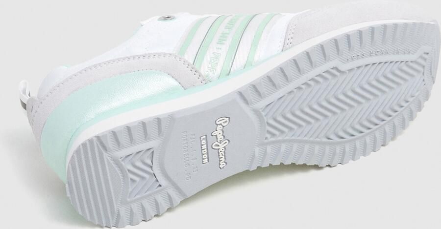 Pepe Jeans Sneakers laag 'Dublin Gala' lichtgrijs mintgroen wit