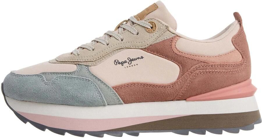 Pepe Jeans Sneakers laag 'Freya Peachy' beige smoky blue rosa kersrood - Foto 5