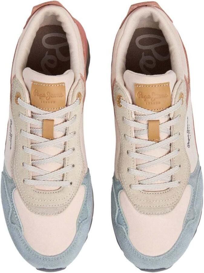 Pepe Jeans Sneakers laag 'Freya Peachy' beige smoky blue rosa kersrood - Foto 3