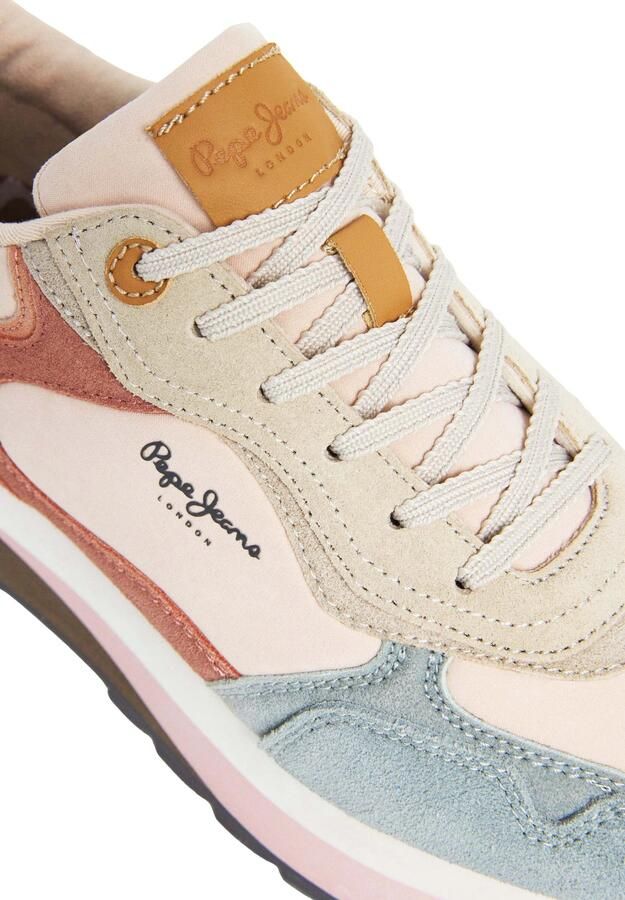 Pepe Jeans Sneakers laag 'Freya Peachy' beige smoky blue rosa kersrood - Foto 7