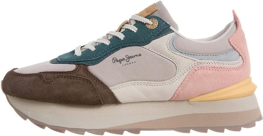 Pepe Jeans Sneakers laag 'Freya Peachy' cyaan blauw bruin pink wit