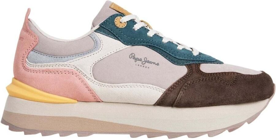 Pepe Jeans Sneakers laag 'Freya Peachy' cyaan blauw bruin pink wit - Foto 4