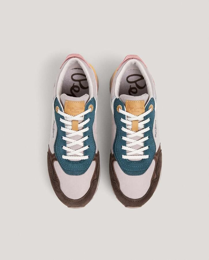 Pepe Jeans Sneakers laag 'Freya Peachy' cyaan blauw bruin pink wit - Foto 2