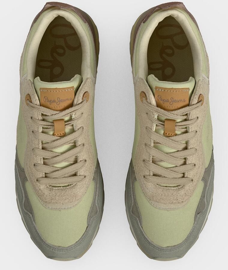 Pepe Jeans Sneakers laag 'Freya Wave' taupe bruin olijfgroen lichtgroen - Foto 2