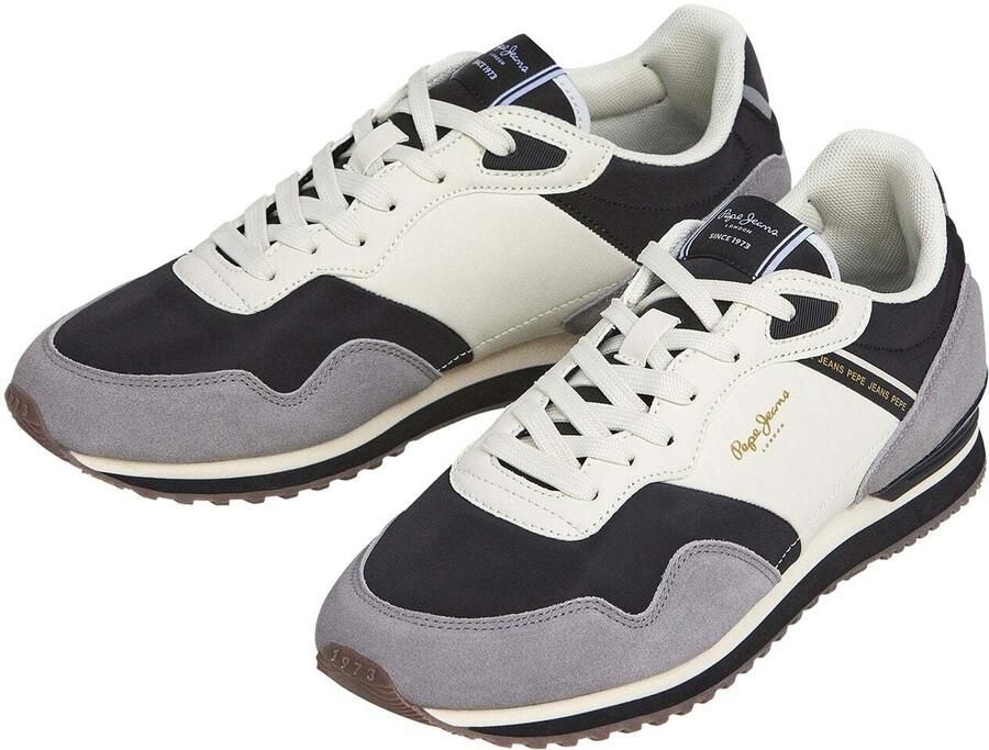 Pepe Jeans Sneakers laag grijs zwart wit - Foto 3