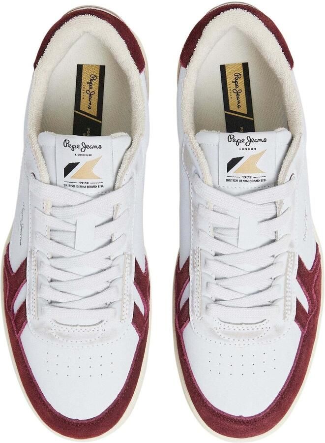 Pepe Jeans Sneakers laag 'KORE HERITAGE' beige bordeaux wit - Foto 3