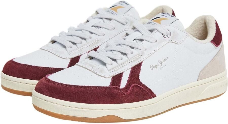 Pepe Jeans Sneakers laag 'KORE HERITAGE' beige bordeaux wit - Foto 4