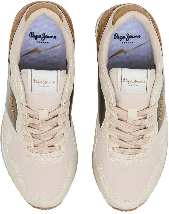Pepe Jeans Sneakers laag 'London' beige cognac goud - Foto 5