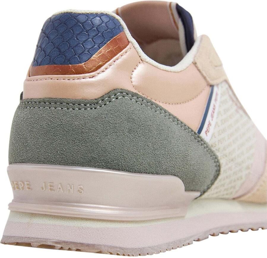 Pepe Jeans Sneakers laag 'London' beige donkergroen poederroze - Foto 2