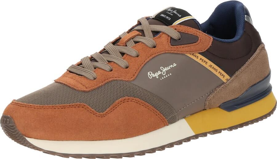 Pepe Jeans Sneakers laag 'LONDON BRICK' bruin karamel mokka zwart